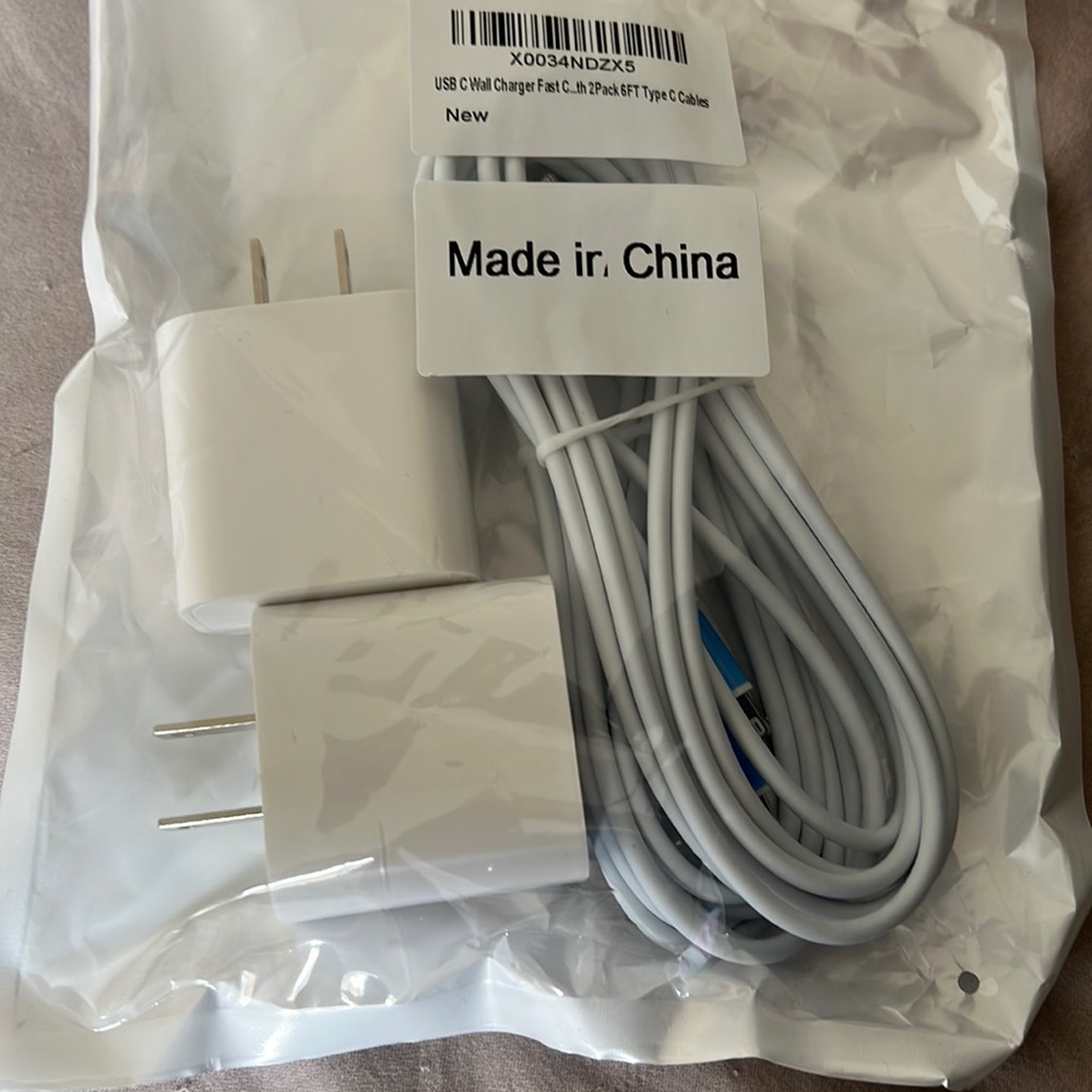 iPhone fast charger usb-c plus block